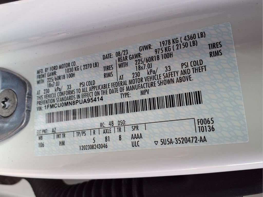 Certified 2023 Ford Escape ST-Line w/ Tech Pack #1 FWD image 23