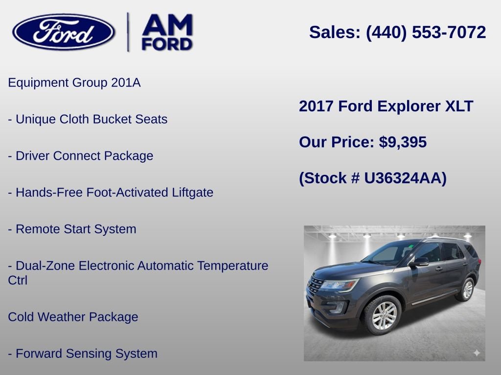 Certified 2017 Ford Explorer XLT w/ Equipment Group 201A FWD image 6