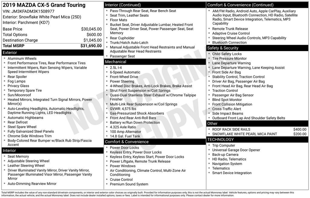 Used 2019 MAZDA CX-5 Grand Touring image 5