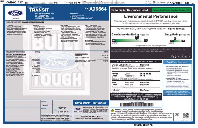 Certified 2023 Ford Transit 250 Medium Roof w/ Load Area Protection Package RWD image 44