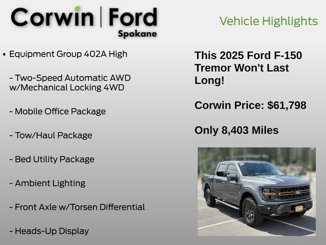 Certified 2025 Ford F150 Tremor w/ Equipment Group 402A High AWD/4WD image 7