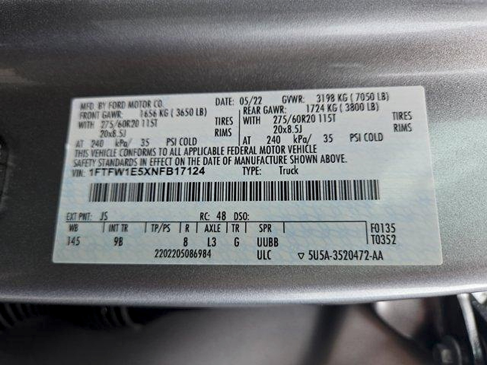 Certified 2022 Ford F150 Platinum w/ Equipment Group 701A High AWD/4WD image 26