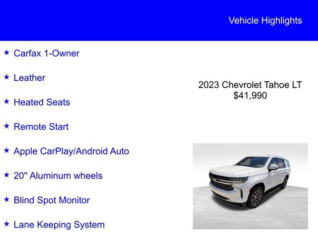 Used 2023 Chevrolet Tahoe LT RWD image 2
