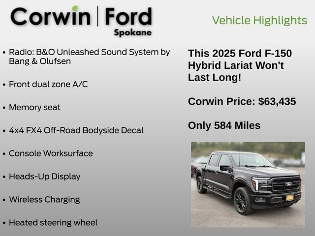 Certified 2025 Ford F150 Lariat w/ Equipment Group 502A High AWD/4WD image 19