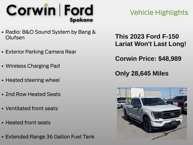 Certified 2023 Ford F150 Lariat w/ Equipment Group 502A High AWD/4WD image 6