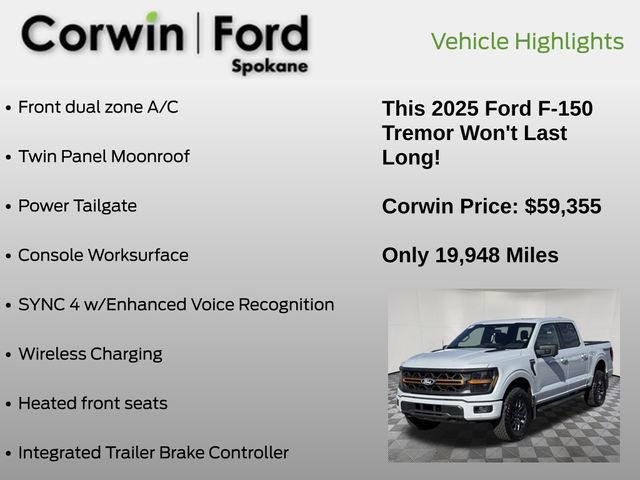 Certified 2025 Ford F150 Tremor w/ Mobile Office Package AWD/4WD image 19