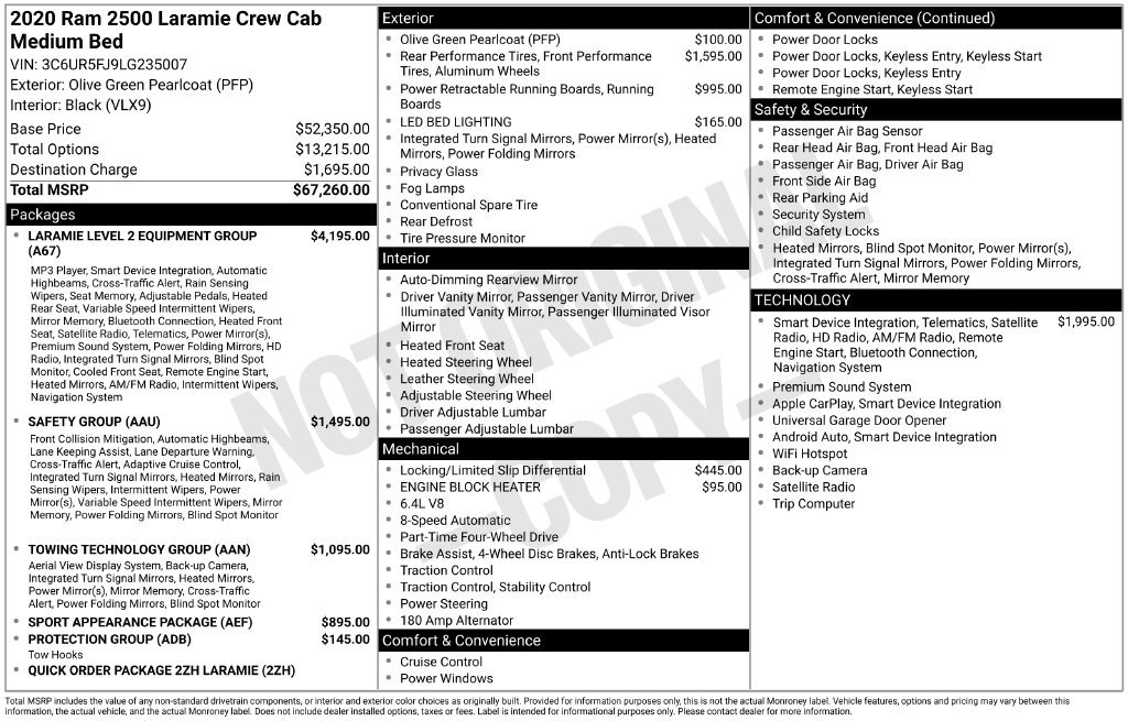 Used 2020 RAM 2500 Laramie AWD/4WD image 27