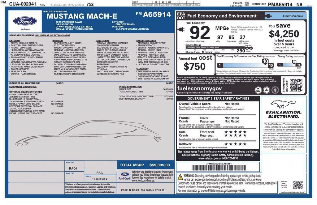 Certified 2023 Ford Mustang Mach-E Premium AWD/4WD image 14