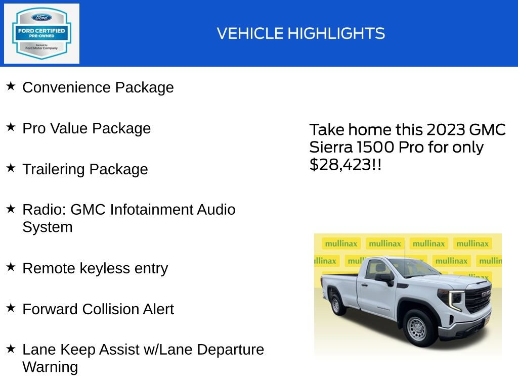 Used 2023 GMC Sierra 1500 Pro w/ Pro Value Package image 18