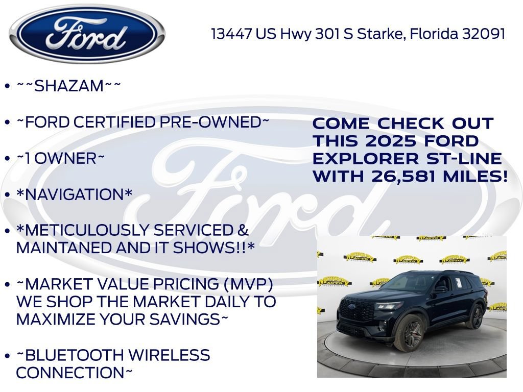 Certified 2025 Ford Explorer ST-Line w/ ST-Line Street Pack AWD/4WD image 6