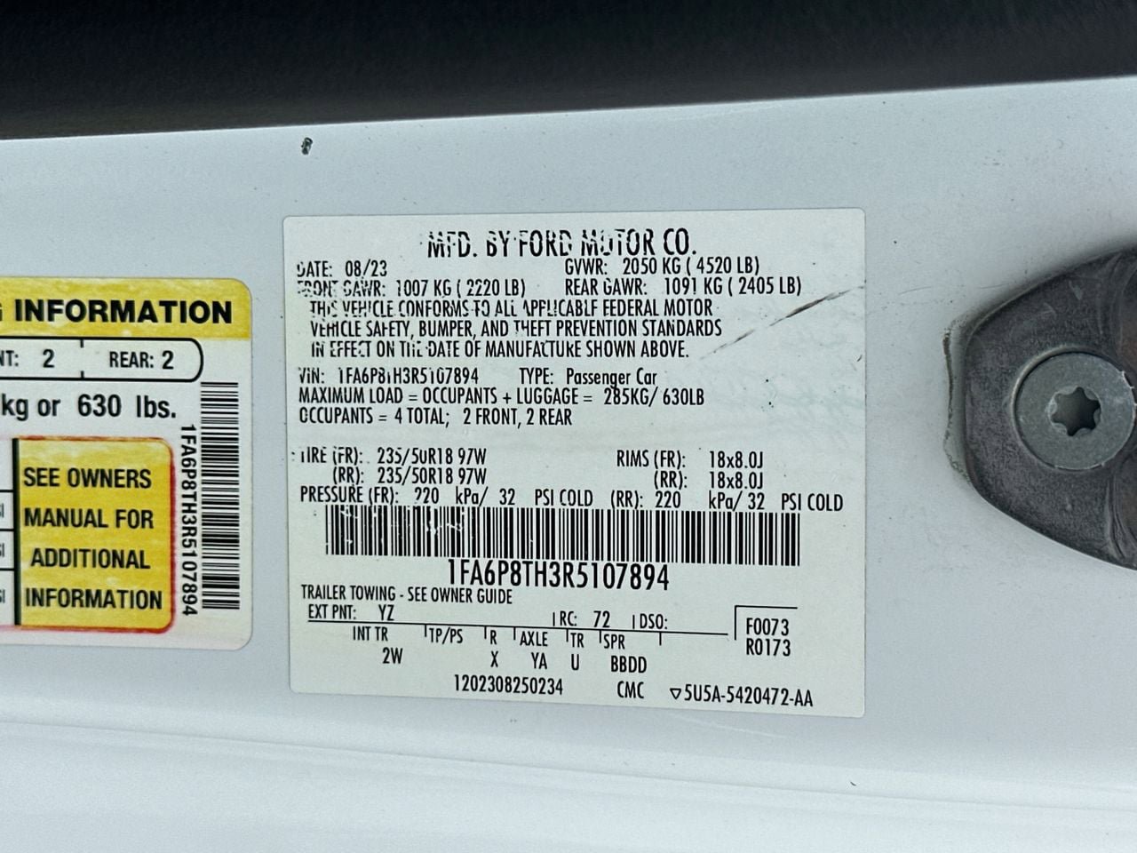 Certified 2024 Ford Mustang Coupe RWD image 31