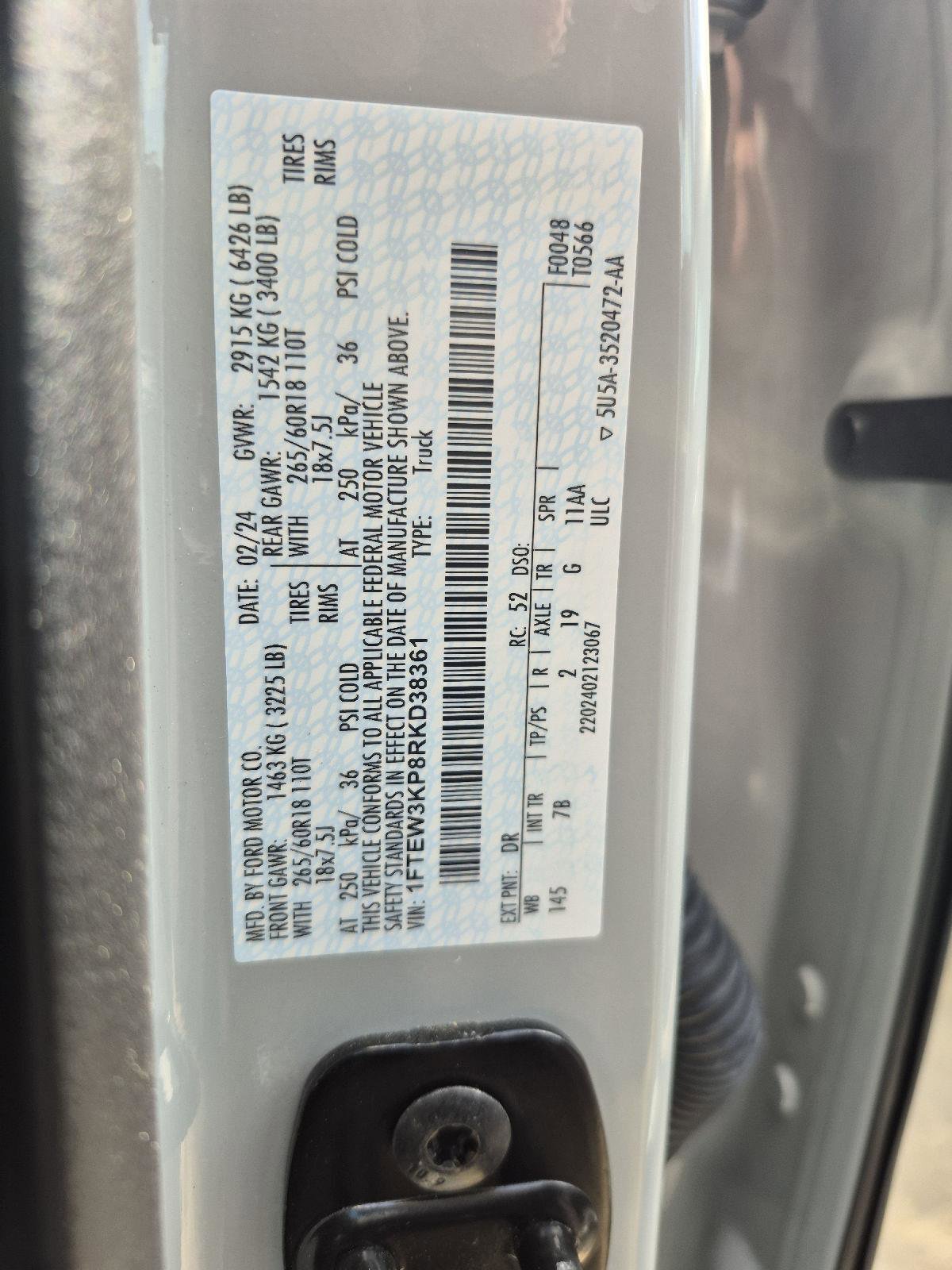 Certified 2024 Ford F150 XLT w/ Mobile Office Package RWD image 5