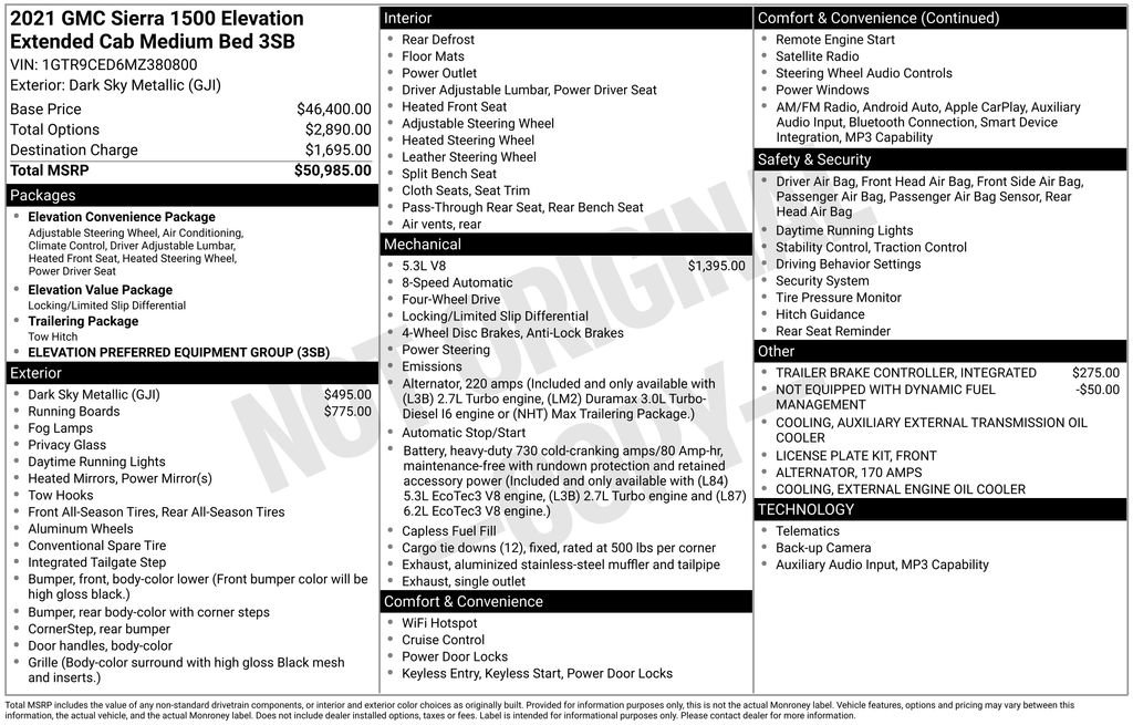 Used 2021 GMC Sierra 1500 Elevation AWD/4WD image 8