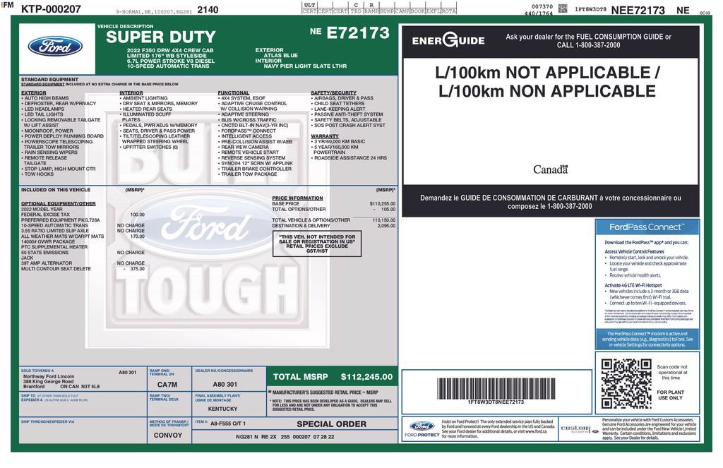 Certified 2022 Ford F350 Limited AWD/4WD image 47