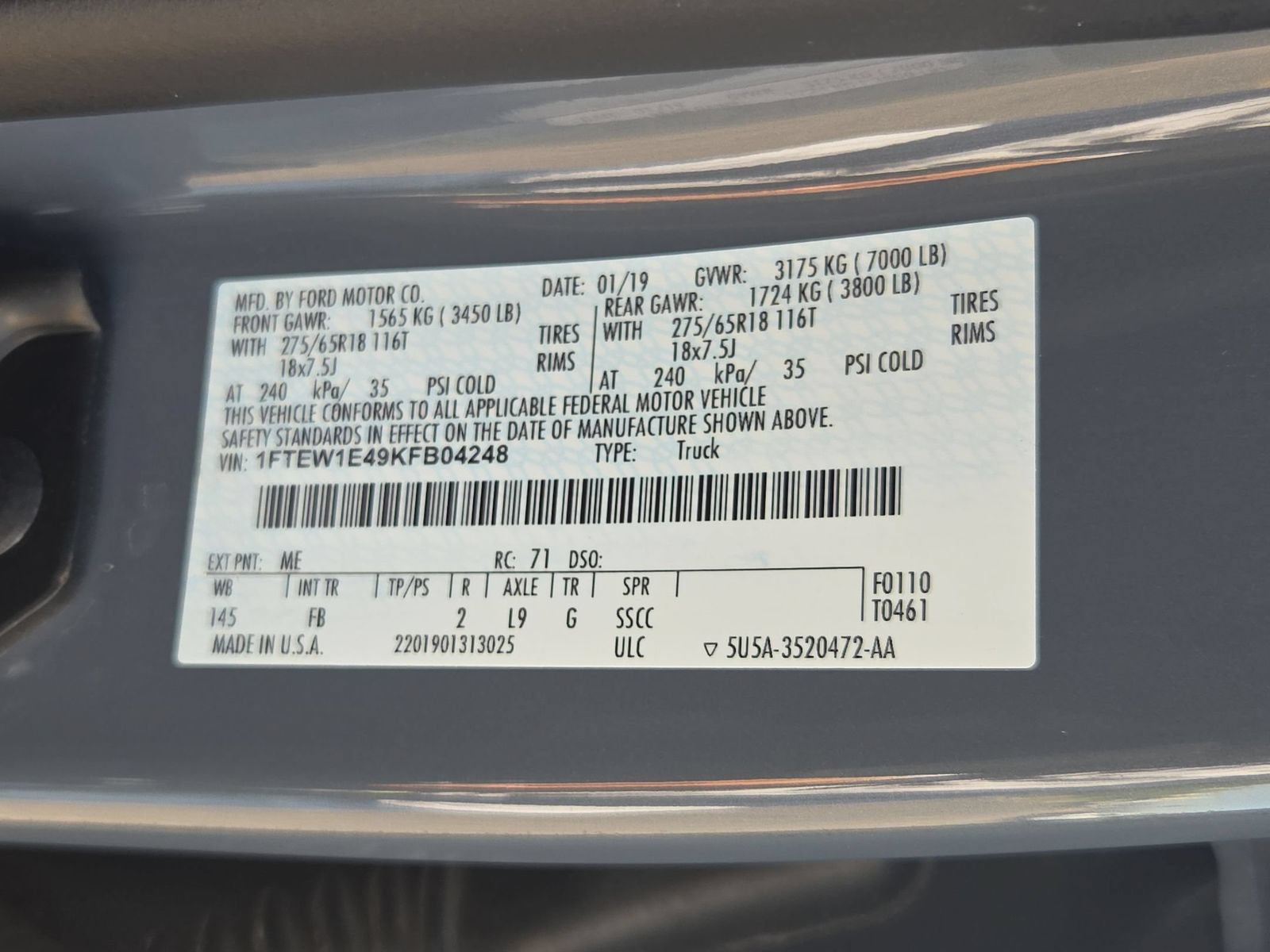 Certified 2019 Ford F150 XLT w/ Equipment Group 301A Mid AWD/4WD image 29