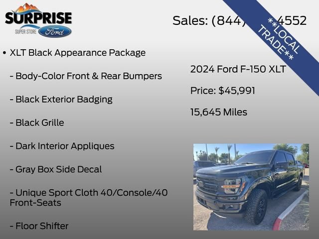 Certified 2024 Ford F150 XLT w/ XLT Black Appearance Package AWD/4WD image 9