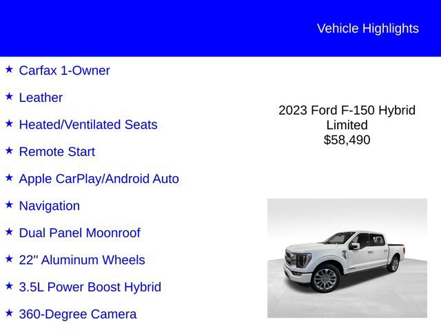 Certified 2023 Ford F150 Limited AWD/4WD image 3