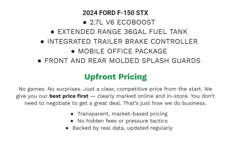 Certified 2024 Ford F150 STX w/ Mobile Office Package image 2