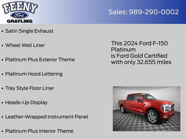 Certified 2024 Ford F150 Platinum w/ Equipment Group 703A Plus AWD/4WD image 24