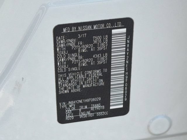 Used 2017 Nissan Armada Platinum w/ Captain Seat Package AWD/4WD image 37