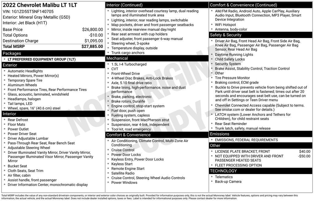 Used 2022 Chevrolet Malibu LT image 33