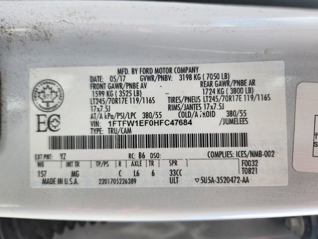 Certified 2017 Ford F150 XLT w/ FX4 Off-Road Package image 26