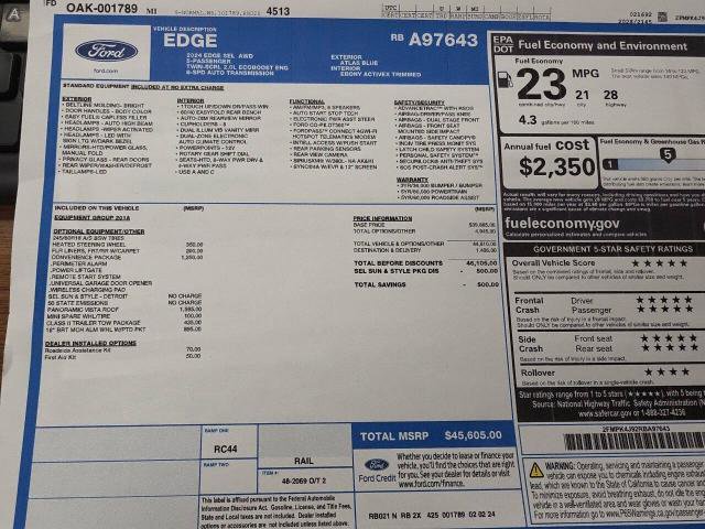 Certified 2024 Ford Edge SEL w/ Convenience Package AWD/4WD image 32