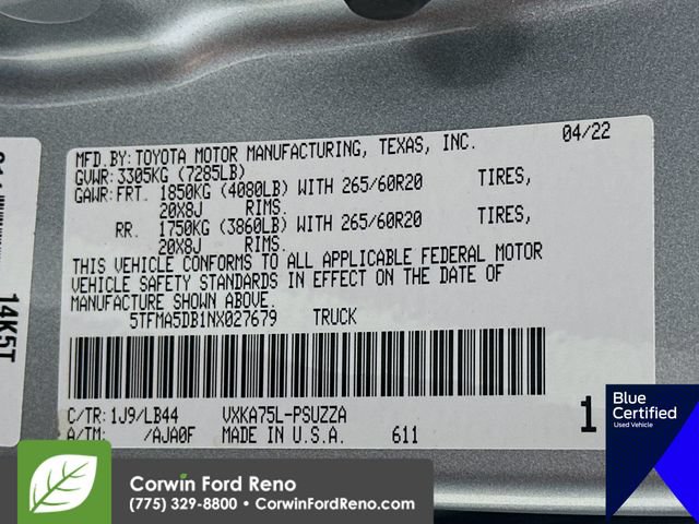 Used 2022 Toyota Tundra 1794 Edition AWD/4WD image 35