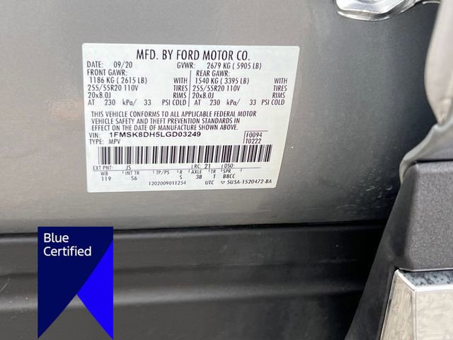 Certified 2020 Ford Explorer XLT w/ Equipment Group 202A image 37