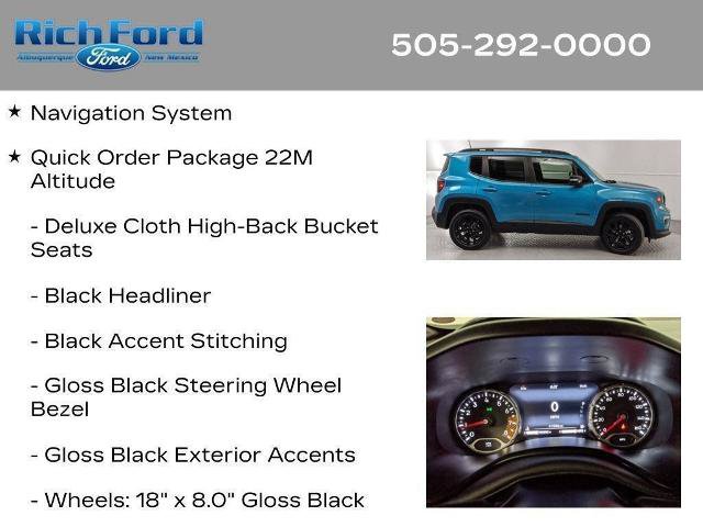 Used 2022 Jeep Renegade Altitude w/ Sun/Sound Group AWD/4WD image 13