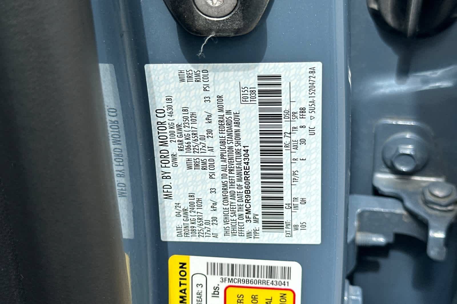 Certified 2024 Ford Bronco Sport Big Bend w/ Convenience Package AWD/4WD image 30