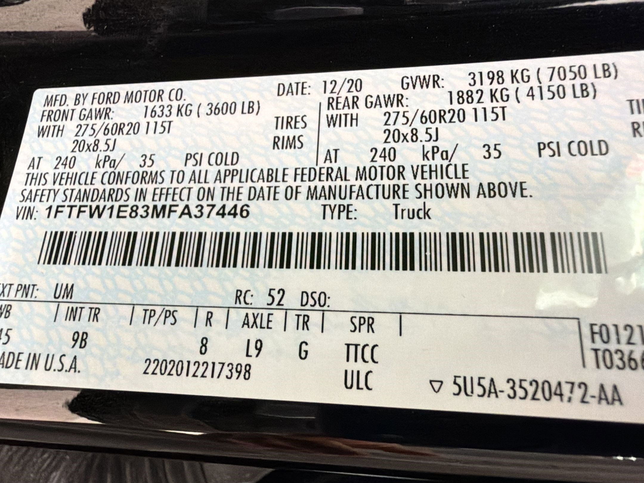 Certified 2021 Ford F150 Platinum w/ Equipment Group 701A High AWD/4WD image 20
