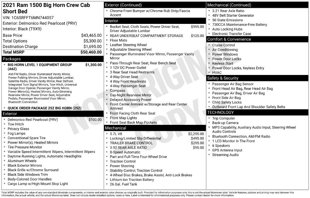 Used 2021 RAM 1500 Big Horn AWD/4WD image 38