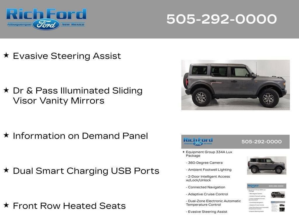 Certified 2025 Ford Bronco Badlands AWD/4WD image 80