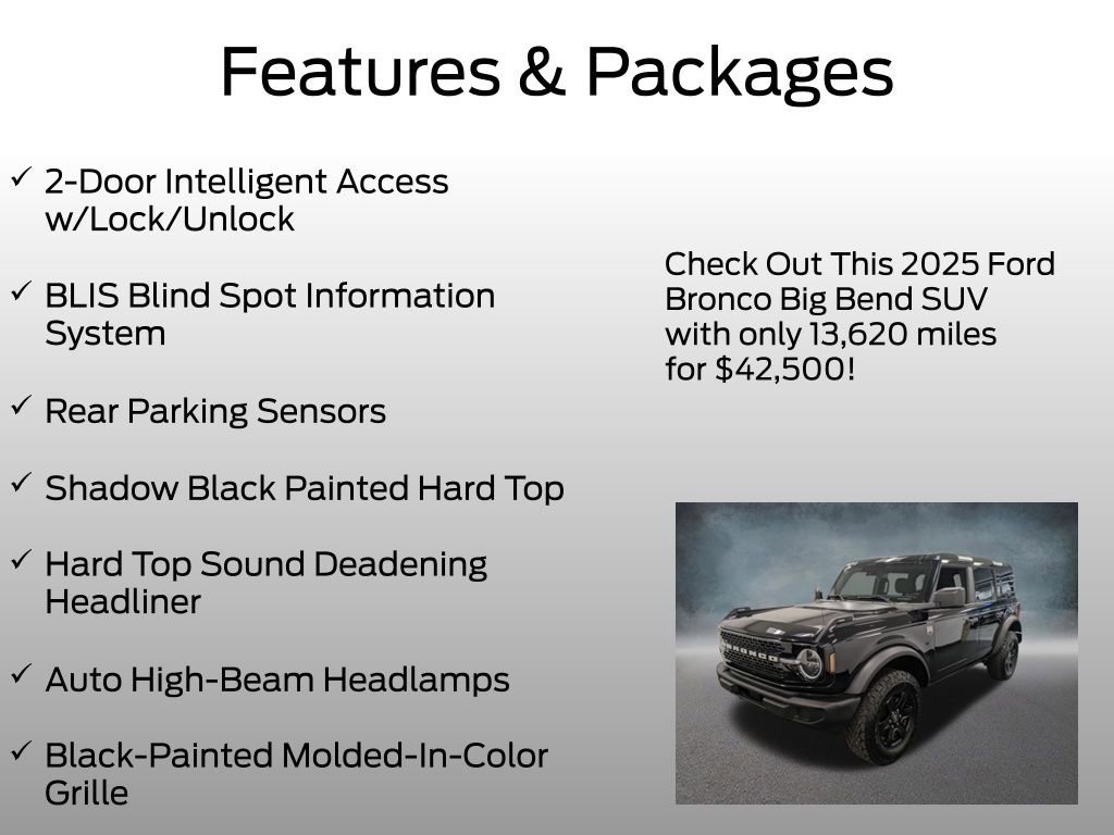 Certified 2025 Ford Bronco Big Bend AWD/4WD image 8