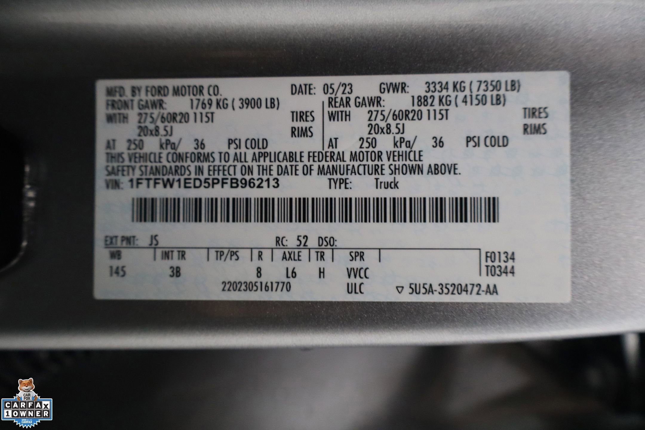 Certified 2023 Ford F150 Platinum w/ Equipment Group 701A High image 36