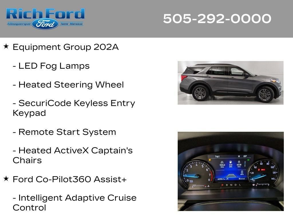Certified 2024 Ford Explorer XLT w/ Equipment Group 202A RWD image 12