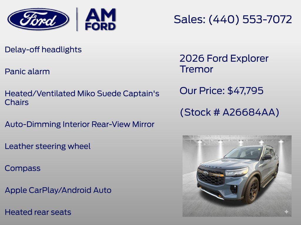 Certified 2026 Ford Explorer Tremor w/ Tremor Convenience Package AWD/4WD image 21