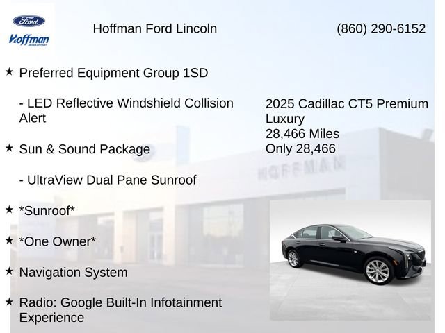Used 2025 Cadillac CT5 Premium Luxury w/ Sun And Sound Package AWD/4WD image 5