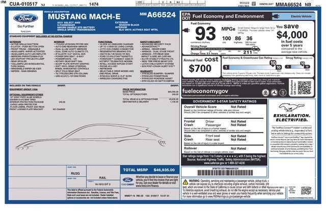 Certified 2021 Ford Mustang Mach-E Select AWD/4WD image 5