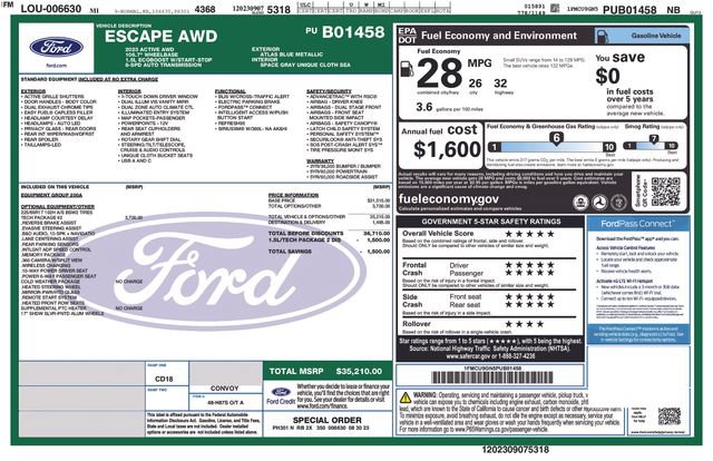 Certified 2023 Ford Escape Active w/ Tech Pack #2 AWD/4WD image 23