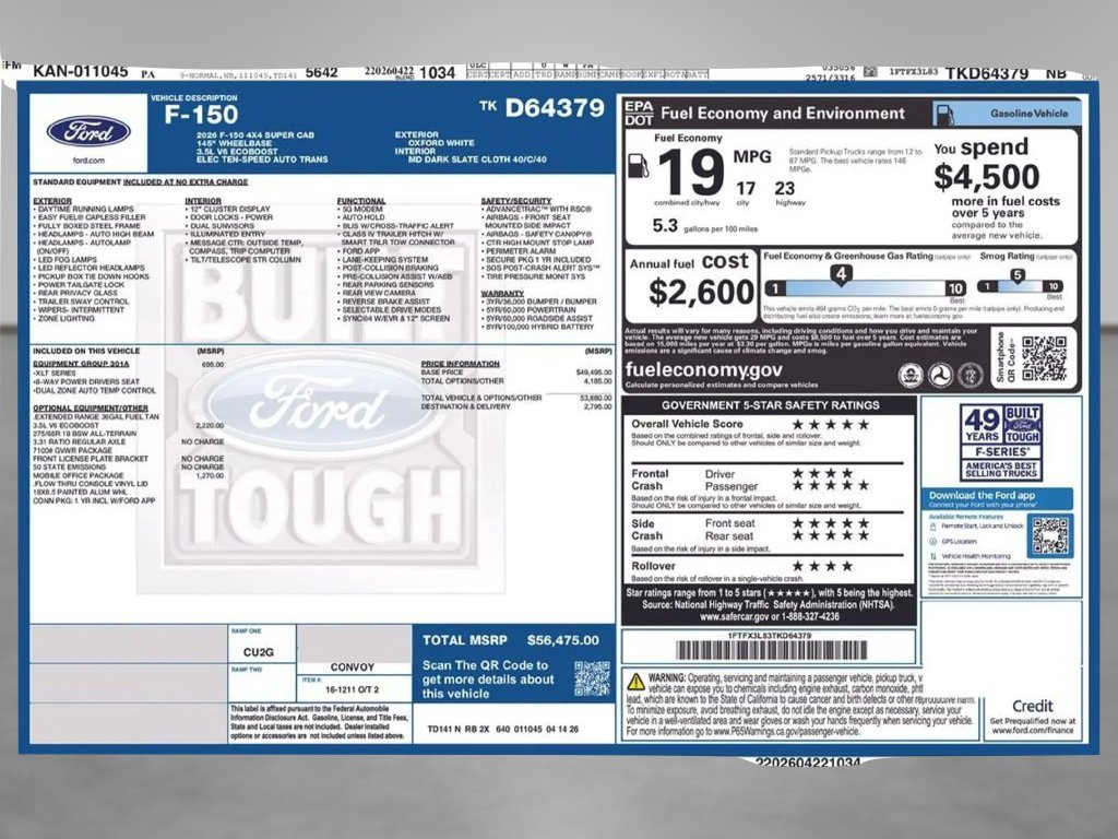 Certified 2026 Ford F150 XLT w/ Mobile Office Package AWD/4WD image 10