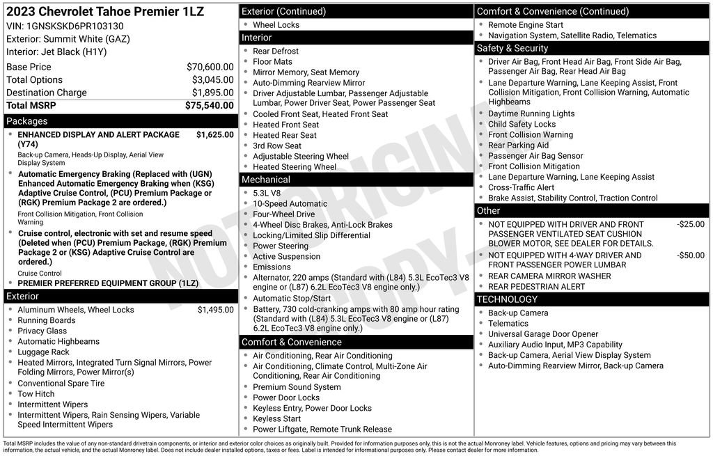 Used 2023 Chevrolet Tahoe Premier AWD/4WD image 10