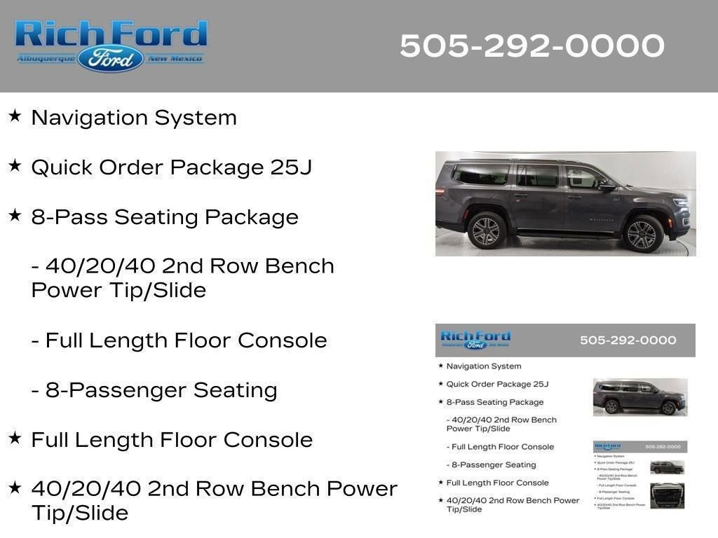 Used 2025 Jeep Wagoneer L Series II w/ 8-pass Seating Package AWD/4WD image 18