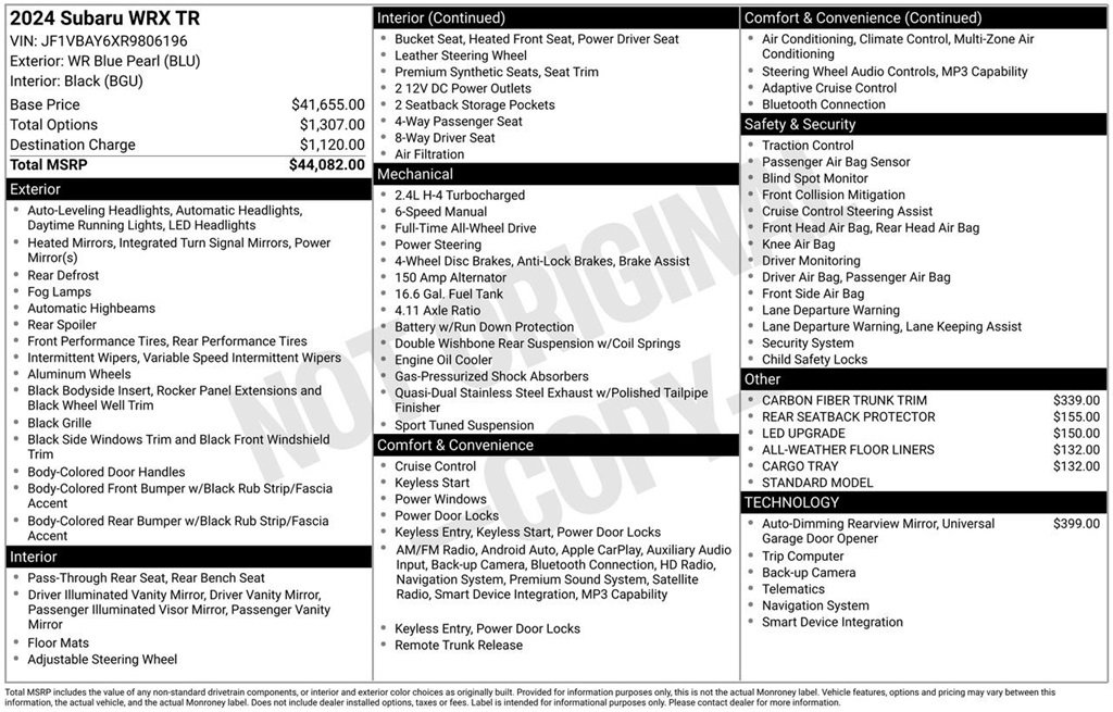 Used 2024 Subaru WRX TR image 5