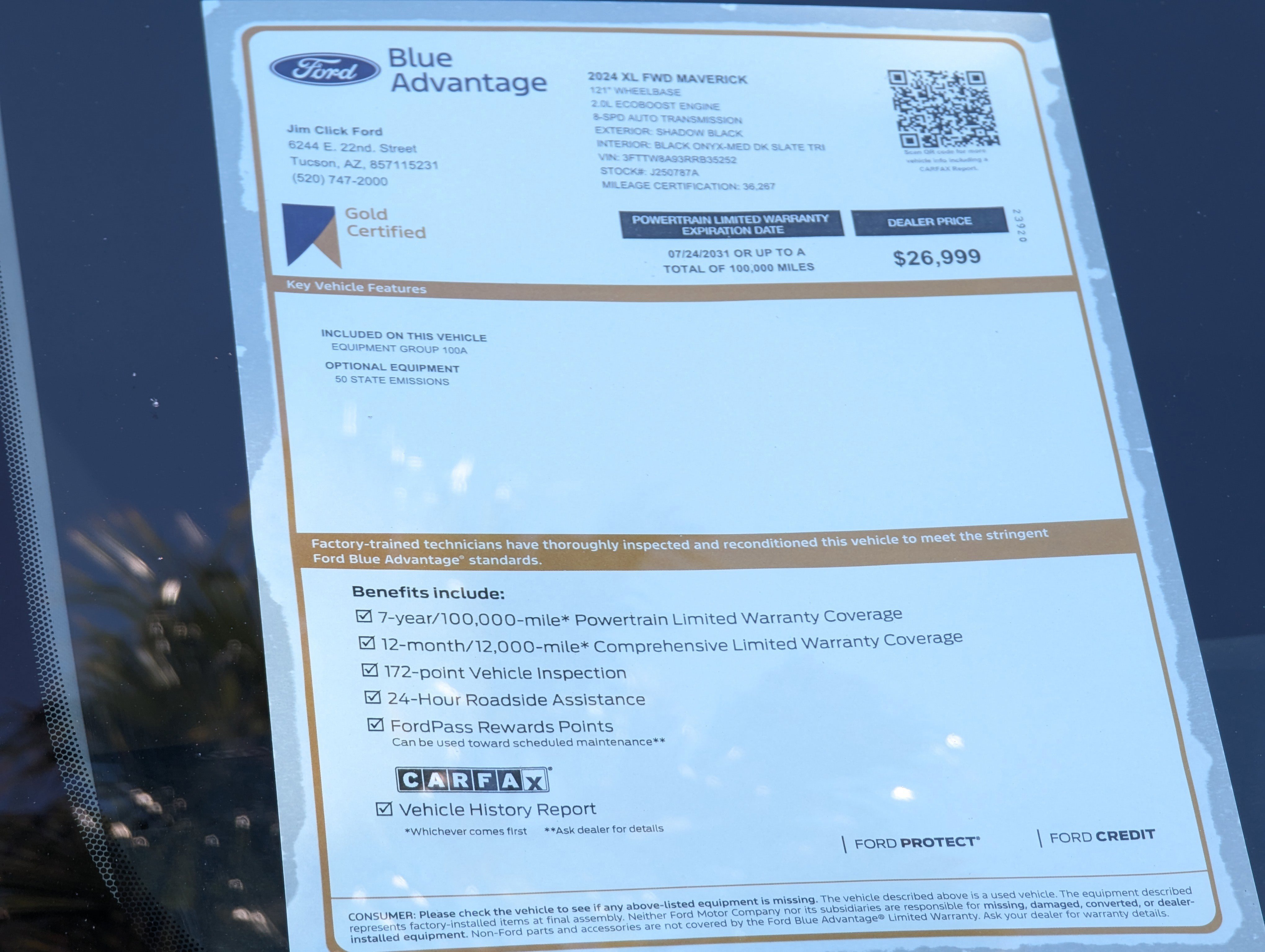 Certified 2024 Ford Maverick XL image 13