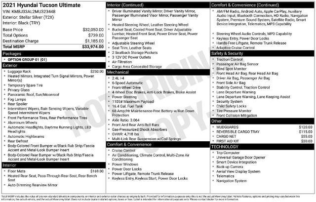Used 2021 Hyundai Tucson Ultimate image 8