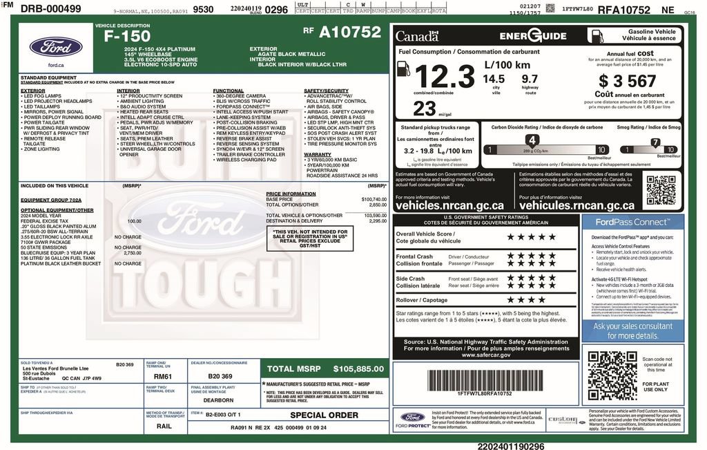 Certified 2024 Ford F150 Platinum AWD/4WD image 6