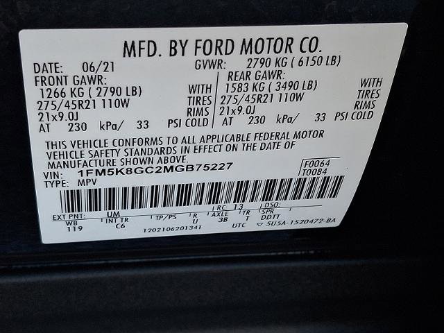 Certified 2021 Ford Explorer ST w/ Equipment Group 401A AWD/4WD image 29