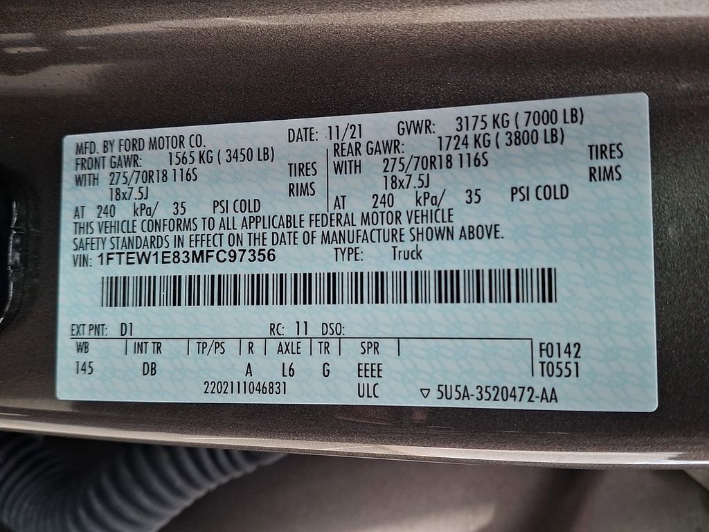 Certified 2021 Ford F150 Tremor AWD/4WD image 29
